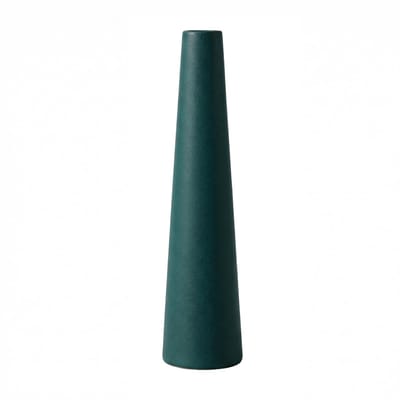 Bloemenvaas Keramisch - Minimalistisch Donkergroen - Slank Ontwerp - Hoogte 21,5 cm - Perfect voor 1-2 Bloemen - Tijdloos en Elegant - Vaas