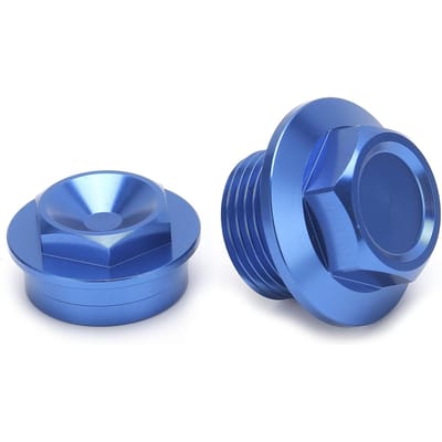 2 stuks Motor Voorwiel Asmoer M18x1.5 Aluminium Vervanging voor 250?450 SXF 2015Blauw blauw