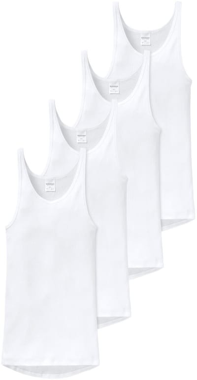 Schiesser Heren onderhemd 4 pack Original Classics dubbelrib