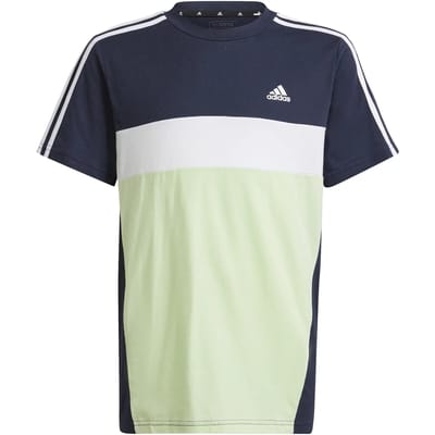 Adidas Tiberio 3 Stripes T-shirt Met Korte Mouwen Groen,Blauw 7-8 Years Kinderen