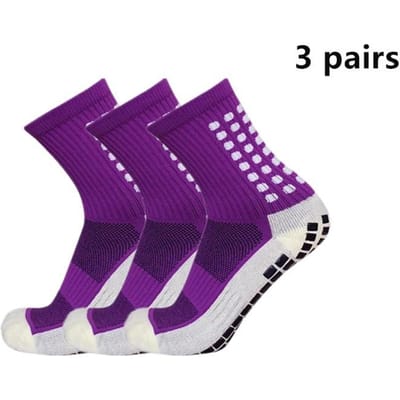 3 Paires de Chaussettes de Football Mises à Jour Semelle en Silicone Antidérapante Accessoires de Sport Professionnels pour Activités Extérieures Hommes et Femmes Yoga Football