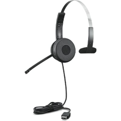 Lenovo 100 Mono Headset Bedraad Hoofdband Kantoor/callcenter USB Type-A Zwart