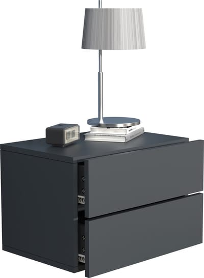 Houten wandlade nachtkastje wandplank lade console nachtkastje Usal L 45 cm