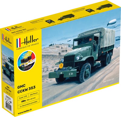 Heller - 1/35 Starter Kit Gmc Cckw 353 Us-truckhel57121 - modelbouwsets, hobbybouwspeelgoed voor kinderen, modelverf en accessoires