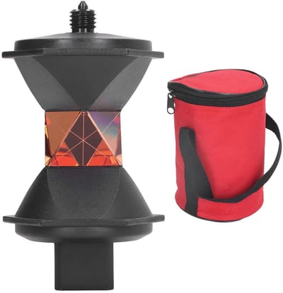 Mini Prism Reflector voor Total Station - 360° Prism, Reflectieve Prism, Met Opbergtas en 23.1mm Offset voor Nauwkeurige Metingen