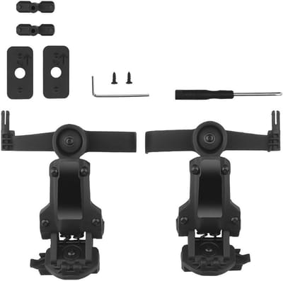 RotatNL Snelle Helm ARC Rail Adapter - Ophanging Koptelefoon Beugel - Tactische Pickup Headset Ondersteuning - Zwart - Handige Accessoires voor Oorkappen.