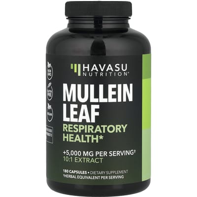 Feuille de Molène, 180 Capsules (500mg par capsule)
