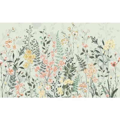 Fotobehang Hay Meadow - Meerkleurig - 2,50m X 400cm