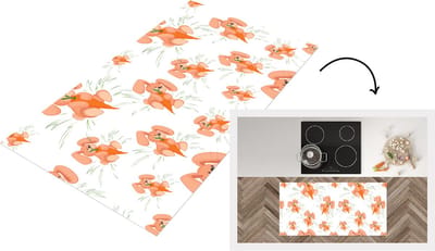 Keukenloper - Loper keuken - Konijnen - Groente - Patronen - 120x60 cm - Keukenloper vinyl