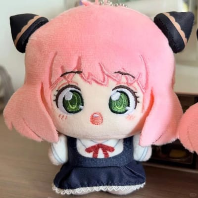 10cm Mini Spy X Family Anya Forger Pluche Pop Zacht Pluizig Gevuld Anime Sleutelhanger Kawaii Katoenen Pluche voor Rugzak Decoratie Cadeaus 10cm white