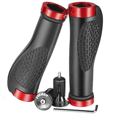 Ergonomische Fiets Handvatten met Aluminium Eindkappen - Ideaal voor MTB, BMX, Mountain en Urban Fietsen