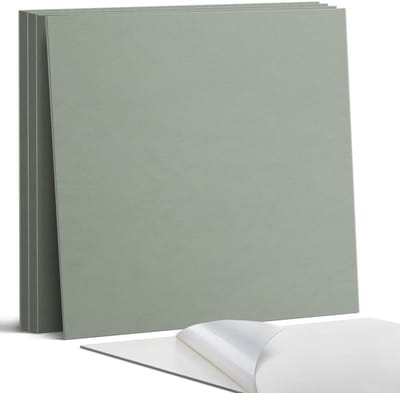 Coloray Wandpanelen Zelfklevend - Grijsgroene kleur Zelfklevende Wandpanelen - 50 cm x 50 cm - Groente Wandpaneel PVC - 5 stuks - Eénkleurige Wandpanelen Zelfklevend - Wandpanelen Keuken - Wandpaneel Badkamer