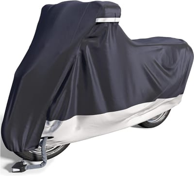 SVN®Motorhoes - Scooterhoes - Waterdichte Motorhoes Windbestendig - Zwart/Zilver - 190cm x 80cm x 115cm