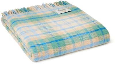 Plaid Tartan Cottage Blauw 150x183 - Nieuw Wol - Tweedmill UK