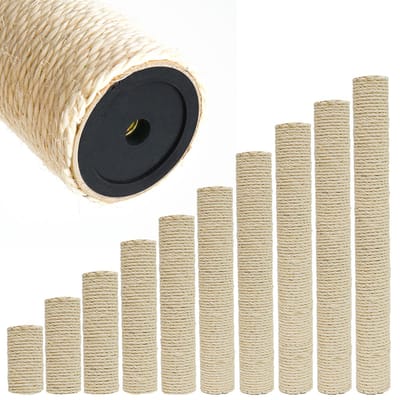 30 x 7,1 cm: M10 Sisal Stam voor Krabpaal - Sisalpaal voor Kattenboom - Krab Bomen Onderdelen
