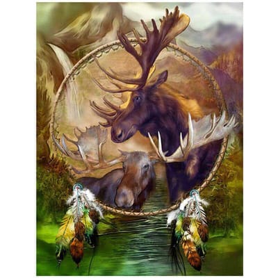 Cross Stitch Diy Diamond Painting Volledige ronde mozaïek Strass Kit Home Decoration 20X30CM beige