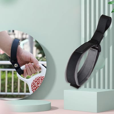 Intrekbare Hondenhalsband Accessoire - Hand- en Polsband - Voor Meer Comfort, Ontspan Greep Voor Uw Handen En Betere Contr grijze kleur