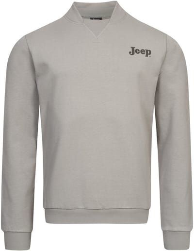 Jeep heren bomberhalssweatshirt grijs - L