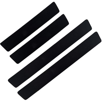 4 Stuks Auto Dorpelbeschermers Strips Slijtvast Waterdicht Autodeur Beschermstrip voor Universeel black