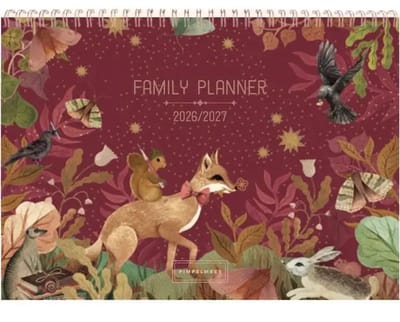 Pimpelmees Family Planner 18 maanden 2026-2027 Fox Peony