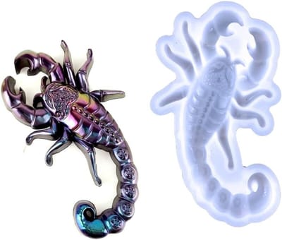 DIY Silicoon Gietvorm voor Scorpions en Mariene Dieren, Epoxy Mallen voor Wanddecoratie en Sleutelhangers, Creatieve Handgemaakte Cadeaus voor Thuis en Kantoor