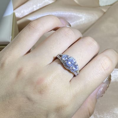 Platina Vergulde Sieraden Hoge Kwaliteit Luxe 3A Zirkonia Europese en Amerikaanse Trendy Ringen No. 10