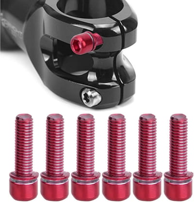 Set van 6 Fietsstuur Bouten M5 x 18 mm met Spacer - Geschikt voor Mountainbikes en Racefietsen, Duurzaam en Betrouwbaar