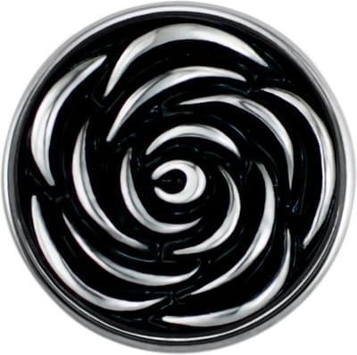 Quiges - Dames Click Button Drukknoop 18mm Bloem Roos Zwart - EBCM002