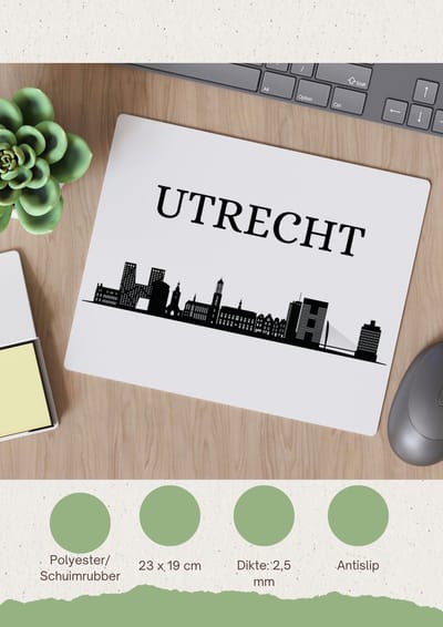 Akyol - utrecht Muismat - Utrecht - toeristen - stad - geschenk - cadeau - kado - 23 bij 19 cm