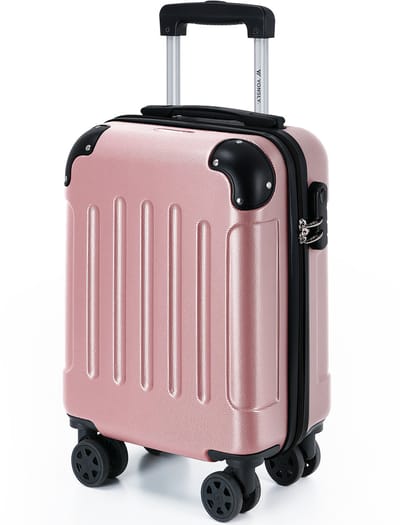 YONSLY Handbagage Koffer - 46x31x20 cm - Reiskoffer 25L - Roségoud