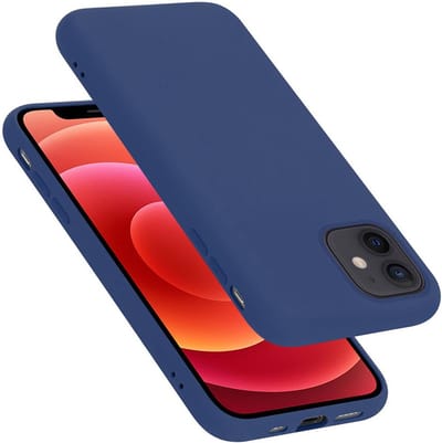Cadorabo Hoesje geschikt voor Apple iPhone 12 MINI in LIQUID BLAUW - Beschermhoes gemaakt van flexibel TPU silicone Case Cover