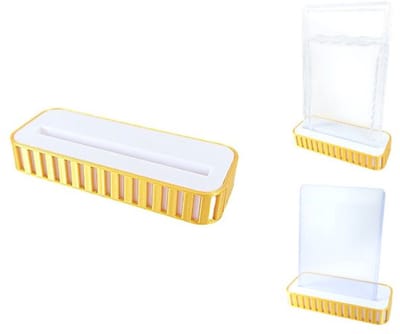 Kaarthouder - card display standaard - TCG - houder geschikt voor PSA / acryl slabs, toploader, sleeves cards - 1 stuks wit goudkleurig