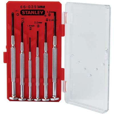 Stanley Horlogemakerschroevedraaierset 6Dlg.
