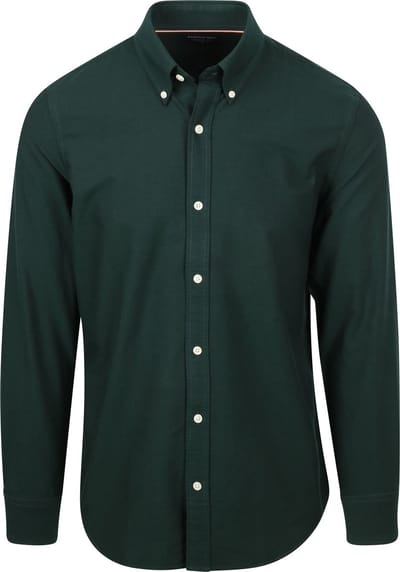 Steppin' Out Overhemd Oxford Donkergroen - Maat S - Heren - Casual Shirt