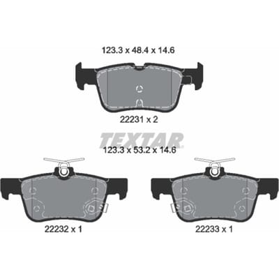 Remblokset TEXTAR 2223103, achter