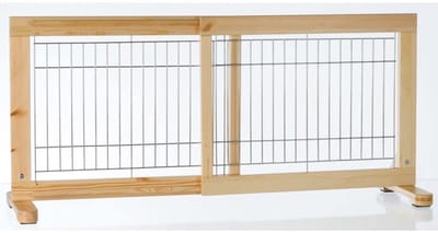 Unyqoos ® Traploos Verstelbaar Hondenhek van Hoogwaardig Grenenhout voor Kleine Honden en Puppy’s