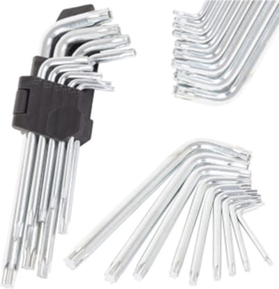 QTools - Torx-set - Maat: 1.5-2.-2.5-3-4-5-6-8-10mm - Universeel