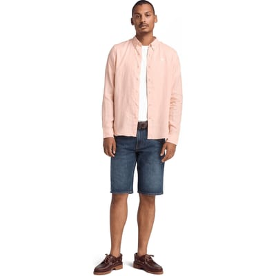 Timberland Linen Shirt Tropic Peach Taglia: S | Camicie Casual Outlet | Uomo | Arancia
