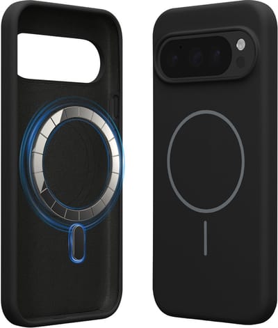 kwmobile Telefoonhoesje voor Google Pixel 10 Pro XL - Hoes met siliconen randen en magnetische achterkant compatibel met MagSafe, in zwart