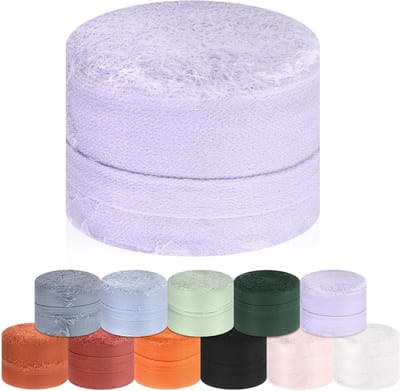 Chiffon Lint 3.8cm x 25m voor Handgemaakte Decoraties, Geschenken en Bruiloften - Paars Franje Lint