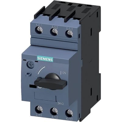 Siemens 3RV2411-1DA10 Vermogensschakelaar 1 stuk(s) Instelbereik (stroomsterkte): 2.2 - 3.2 A Schakelspanning (max.): 690 V/AC (b x h x d) 45 x 97 x