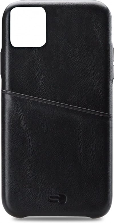 Apple iPhone 11 Hoesje - Senza - Pure Cardslot Serie - Echt Leer Backcover - Deep Black - Hoesje Geschikt Voor Apple iPhone 11