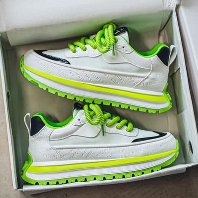 Luxe Originele Heren Merk Sneakers Herfst Veelzijdig Slijtvast Luchtkussen Hardlopen Sportschoenen Hoge Kwaliteit Gevulkaniseerde Schoenen 44 groen