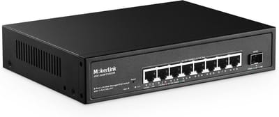 8-Poorts 2.5G Gigabit PoE+ Netwerk Switch met 10G SFP Uplink | Web Managed & Fanless