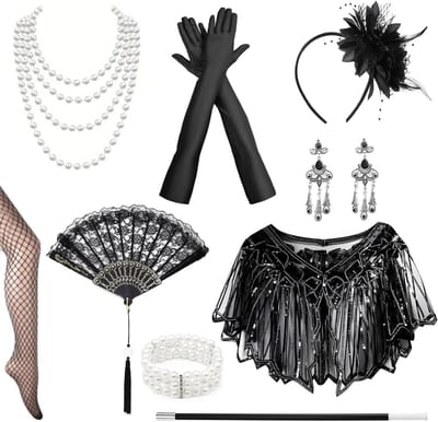 Retro accessoires voor een 1920s Gatsby kostuum - Perfect voor carnaval, Halloween en themafeesten