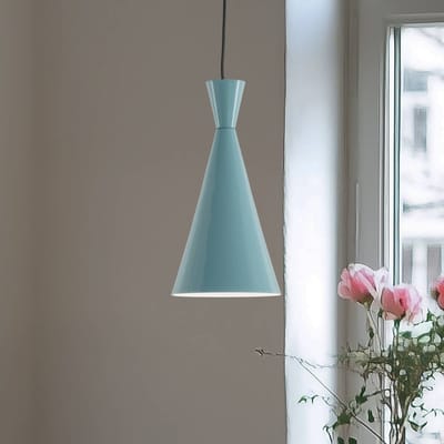 Opviq Hanglamp Tom, turquoise, metaal, Ø 19 cm, E27