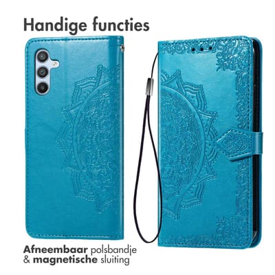 imoshion Hoesje - Geschikt voor Samsung Galaxy A56 (5G) - Mandala Bookcase - Turquoise