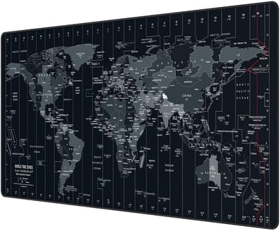 muismat XL (900x400x3mm) Multifunctionele gaming-muismat XXL groot bureaukussen Antislip textuuroppervlak voor computer Kantoor Gamer Map World