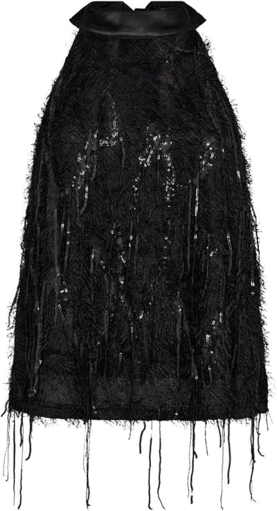 Co Couture SillaCC Sequin Halter Top zwart