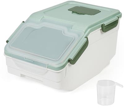 Unyqoos ® Ruime Voedselcontainer met Maatbeker en Luchtdicht Deksel voor Keukenorganisatie